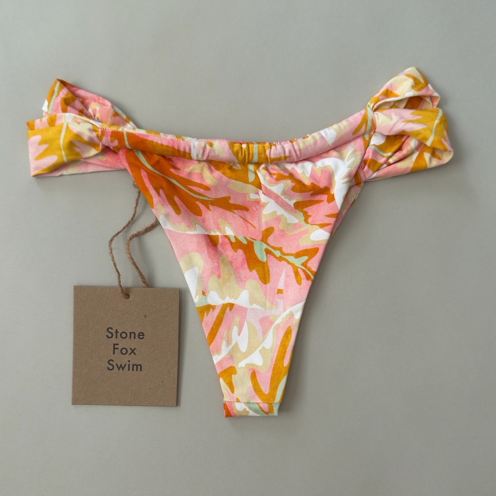 STONE FOX SWIM Bijou Bikini Bottom in Hot Tropix - Picture 3 of 7
